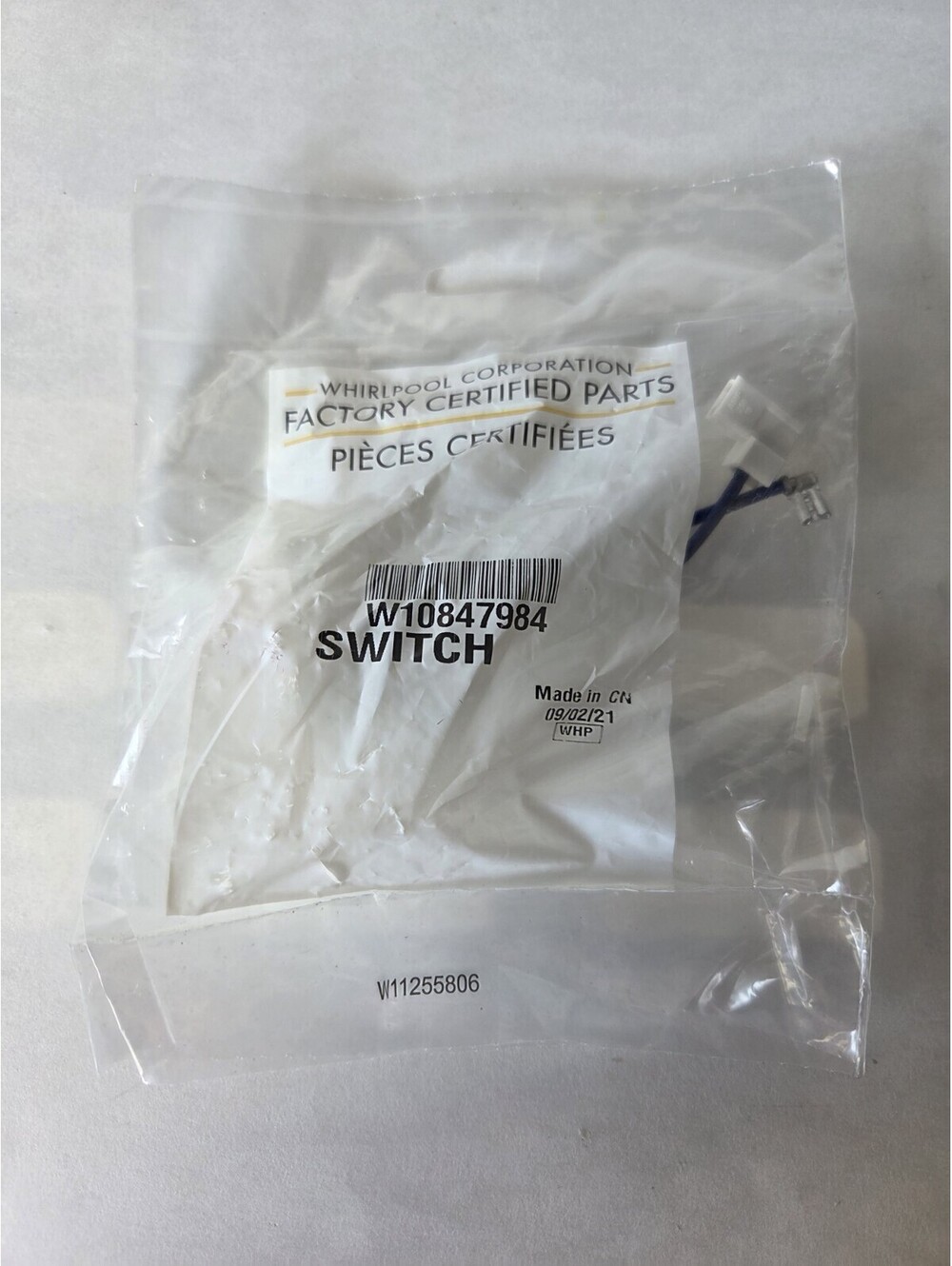 Genuine OEM Whirlpool W10847984 SWITCH SE2